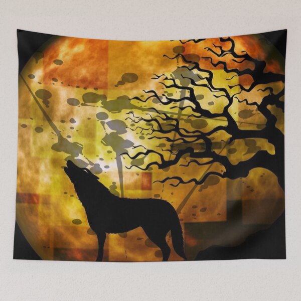 Item preview, The wolf in the full moon light. designed and sold by prashant art factory ✅️.