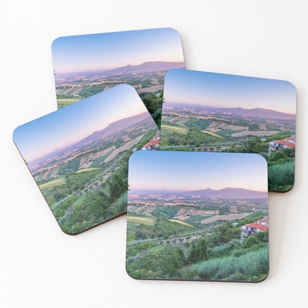 Item preview, Beautiful sunset on the countryside of Marche in a summer evening designed and sold by zakaz86.