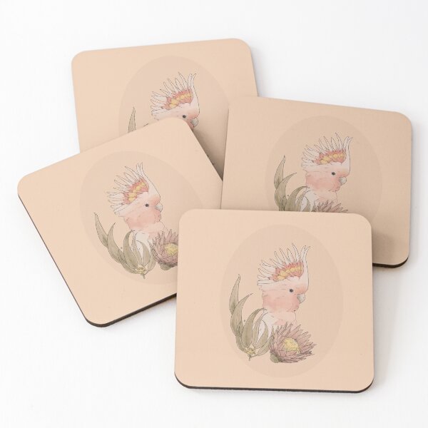 Item preview, Australian Major Mitchell cockatoo with protea and eucalyptus designed and sold by LilsLines.