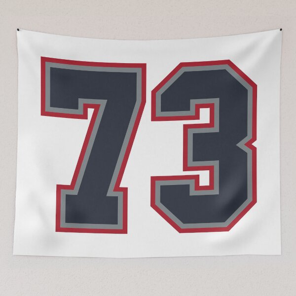 Item preview, 73 Navy Grey Red Sports Number Seventy-Three  designed and sold by HelloFromAja.