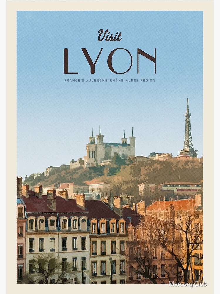 Poster Lyon Vintage 30x40cm Place Bellecour/series Douce France 