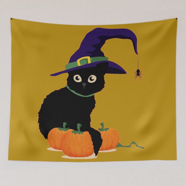 Artikelvorschau, Halloween Katze Klassiker entworfen und verkauft von thobealtaf.
