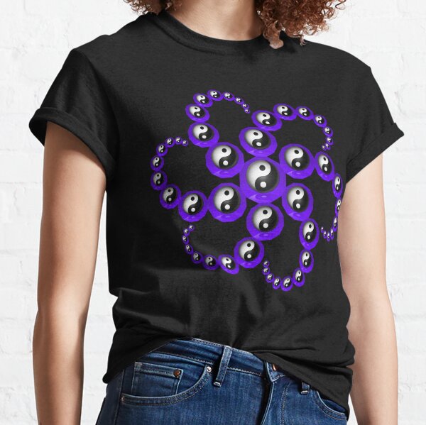 Yin Yang Design - Purple Color Classic T-Shirt