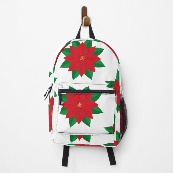 Item preview, Poinsettia flower. Seamless pattern with christmas star on white background. Flat design style. designed and sold by Afone4ka.