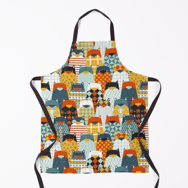 Item preview, geometric cats retro pattern designed and sold by Angela Sbandelli.