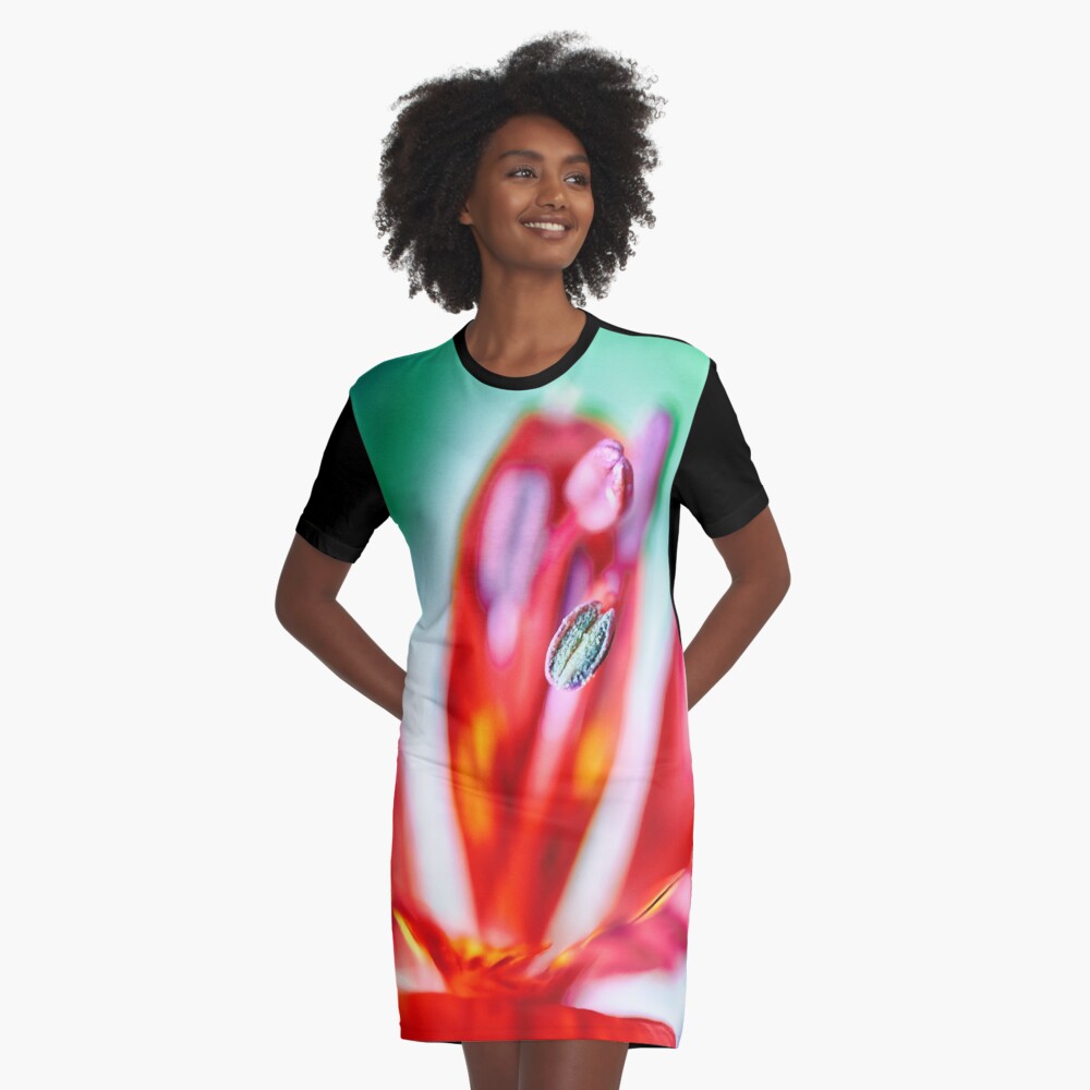 Flower Mystical Graphic T-Shirt Dress