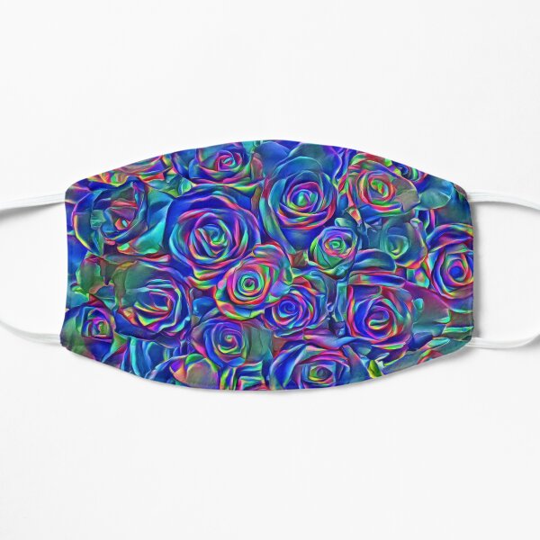 Roses of cosmic lights Flat Mask