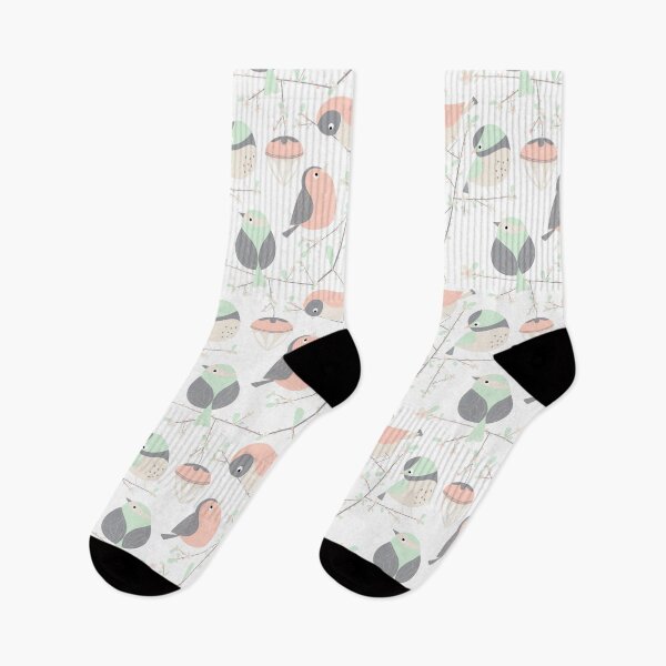 Item preview, cute birds on branch repeat  pattern designed and sold by Angela Sbandelli.