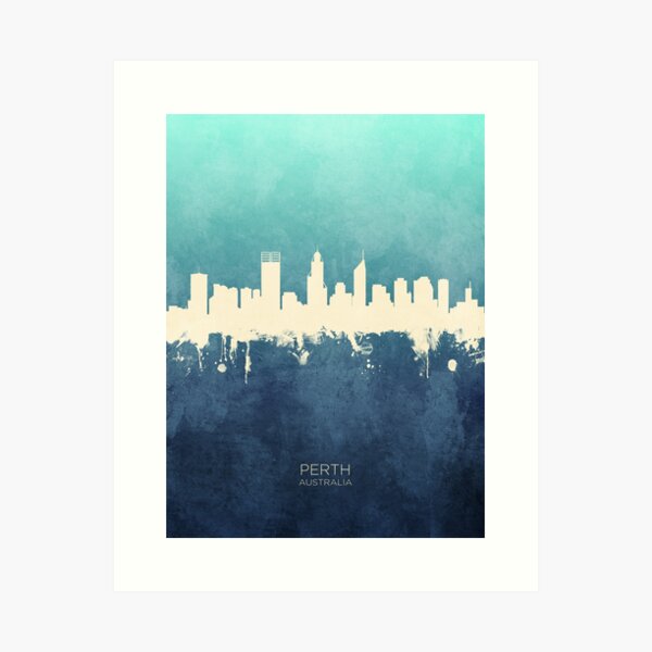 Item preview, Perth Australia Skyline designed and sold by ArtPrints.