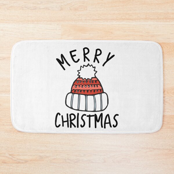 Item preview, Merry christmas black pompom beanie designed and sold by Jenmag.