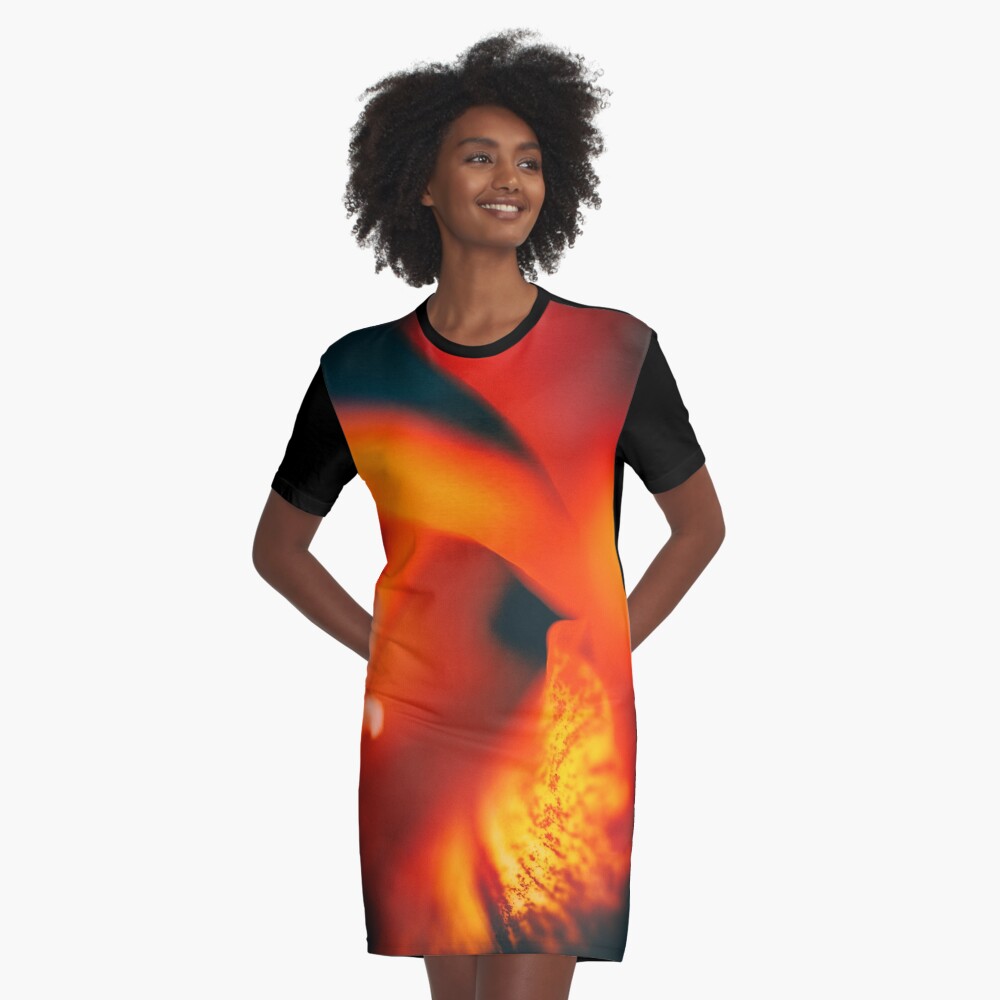 Flower Mystical Graphic T-Shirt Dress