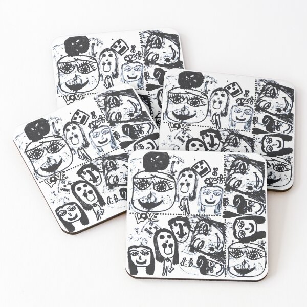 Item preview, Black and White faces designed and sold by azimaplace.
