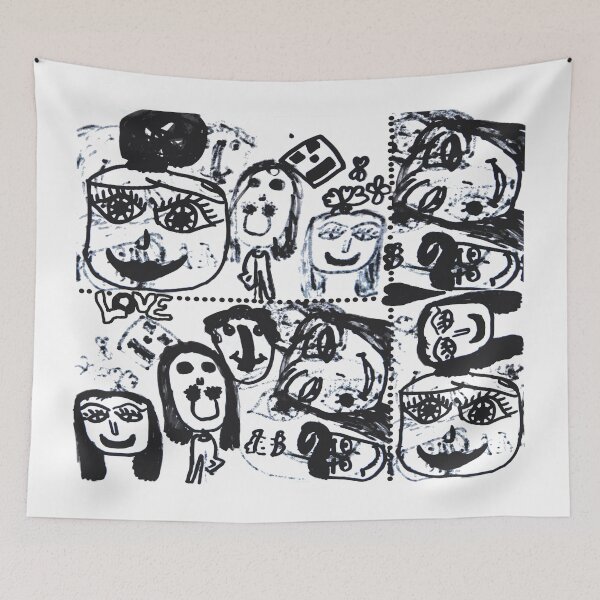 Item preview, Black and White faces designed and sold by azimaplace.