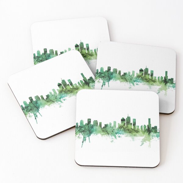 Aperçu de l'œuvre Brisbane Australia Skyline créée et vendue par ArtPrints.