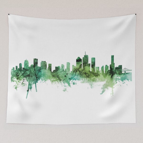 Artikelvorschau, Brisbane Australia Skyline entworfen und verkauft von ArtPrints.