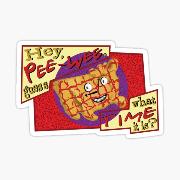 clocky-knows-the-time-sticker-for-sale-by-frannotated-redbubble