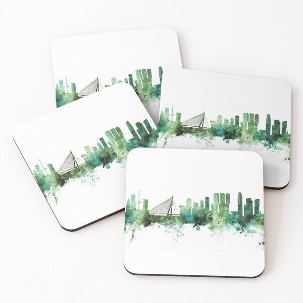 Item preview, Rotterdam The Netherlands Skyline designed and sold by ArtPrints.