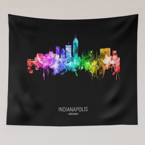 Aperçu de l'œuvre Indianapolis Indiana Skyline créée et vendue par ArtPrints.