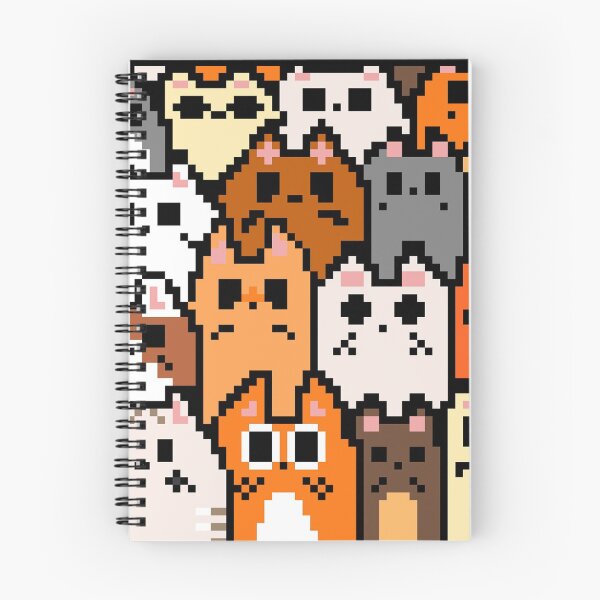Item preview, Kawaii Cats Pattern Pixel Art designed and sold by Neroaida.