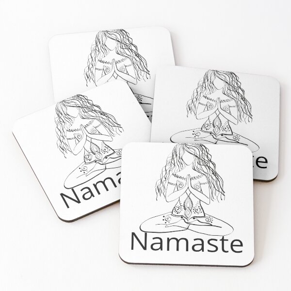 Item preview, Black and White Namaste Yoga design designed and sold by ashdenent.