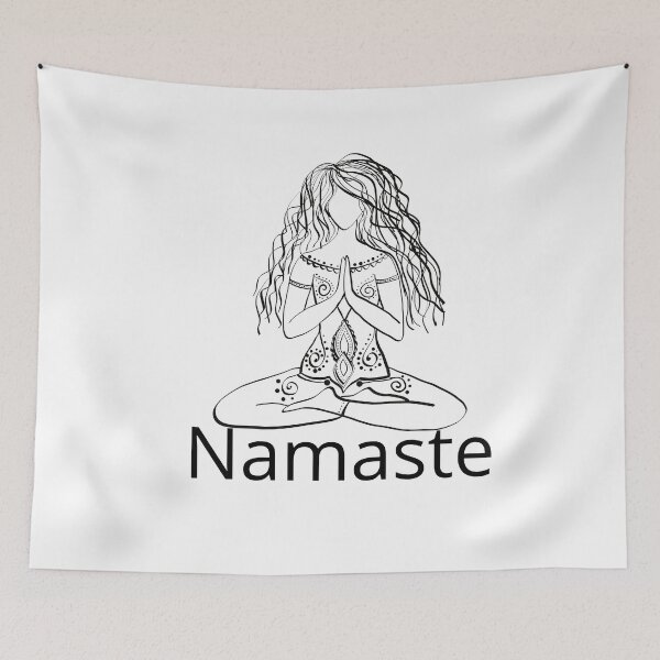 Item preview, Black and White Namaste Yoga design designed and sold by ashdenent.