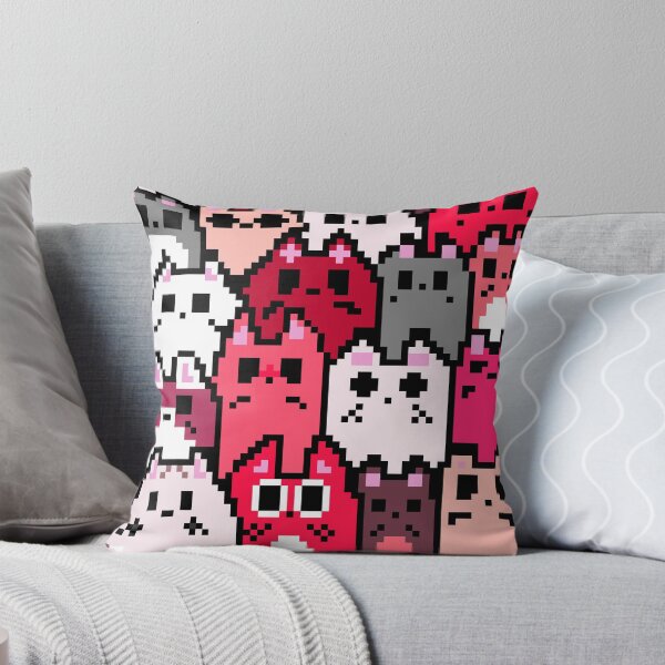 Item preview, Kawaii Cats Pattern Pixel Art (Pink) designed and sold by Neroaida.