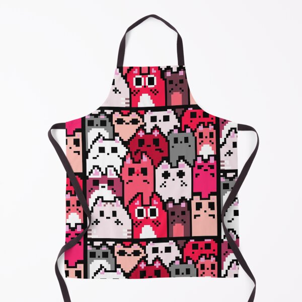 Item preview, Kawaii Cats Pattern Pixel Art (Pink) designed and sold by Neroaida.