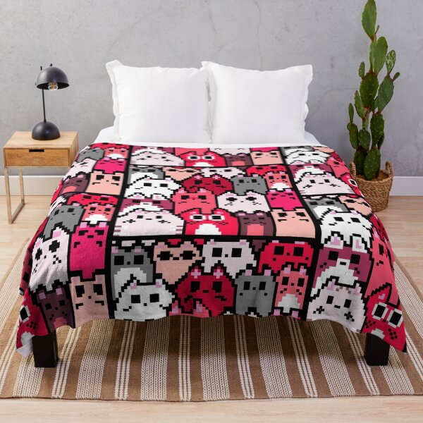 Item preview, Kawaii Cats Pattern Pixel Art (Pink) designed and sold by Neroaida.