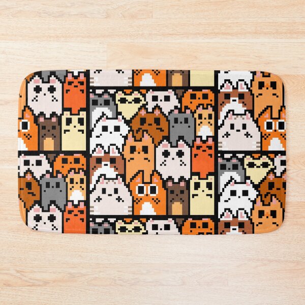 Item preview, Kawaii Cats Pattern Pixel Art designed and sold by Neroaida.