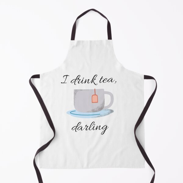 Item preview, Quote 'I drink tea, darling' with a tea cup designed and sold by rosemarydrawing.