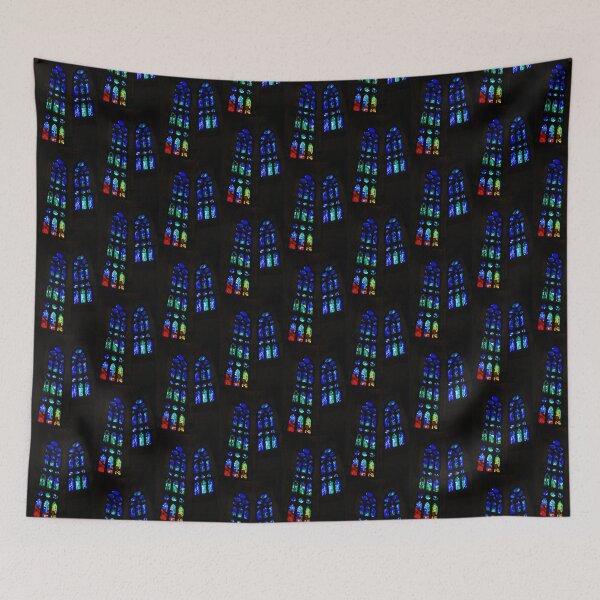 Item preview, Exuberant Stained Glass Windows in Varicoloured Blues designed and sold by Georgia Mizuleva.