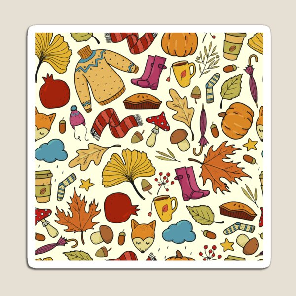 Item preview, Cozy Autumn Fall Season Elements designed and sold by Vector Scout Lab.
