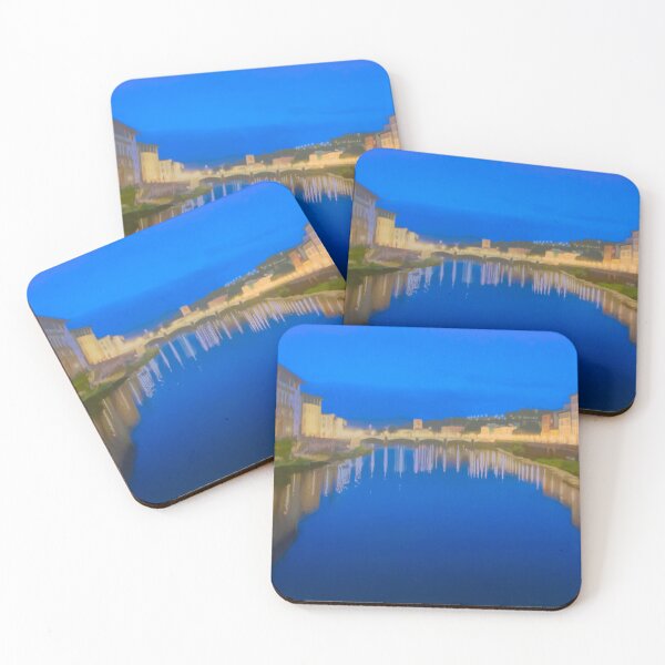 Item preview, River Arno at Night watercolor look designed and sold by DVart-nz.