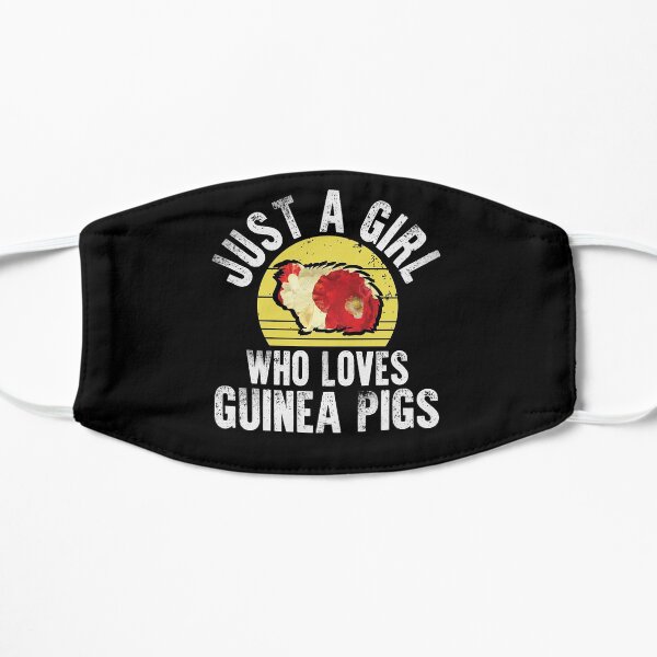 Cool Gift for Animal Lover Cute Guinea Pig Owner Gift Flat Mask