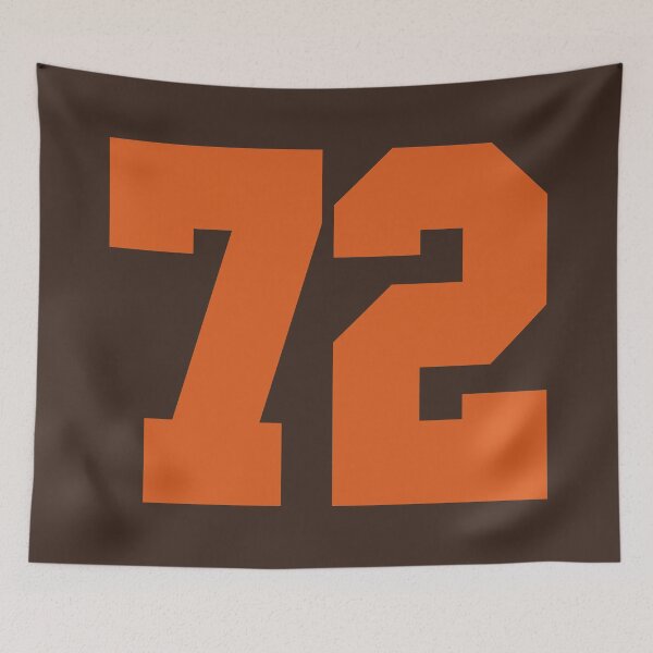 Item preview, 72 Number Cleveland Sports Seventy-Two Brown Jersey designed and sold by HelloFromAja.