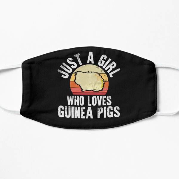 Cool Gift for Animal Lover Cute Guinea Pig Owner Gift Flat Mask
