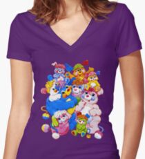 Popples - Group - Color Women's Fitted V-Neck T-Shirt