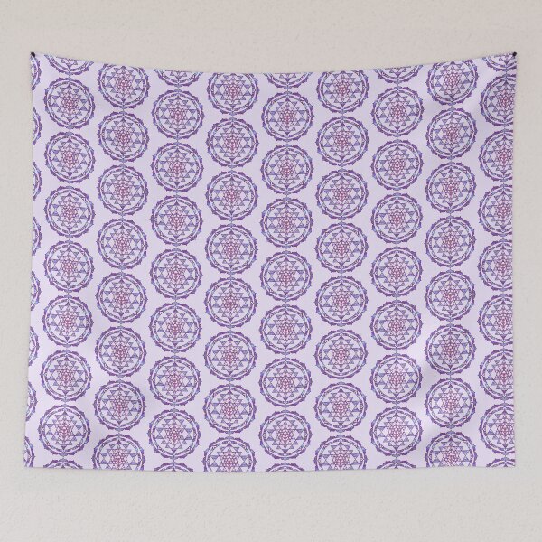 Item preview, Purple Sri Yantra Lotus Mandala Hinduism designed and sold by Lilyas.