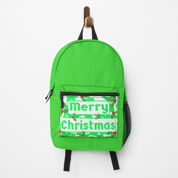 Item preview, Merry Christmas Green and White Peppermint and Red Holly Berries designed and sold by ArtByLM.