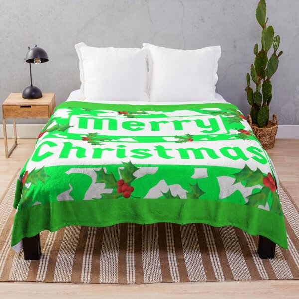 Item preview, Merry Christmas Green and White Peppermint and Red Holly Berries designed and sold by ArtByLM.