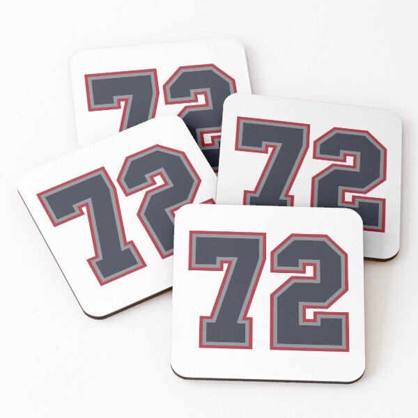 Item preview, 72 Navy Grey Red Sports Number Seventy-Two designed and sold by HelloFromAja.
