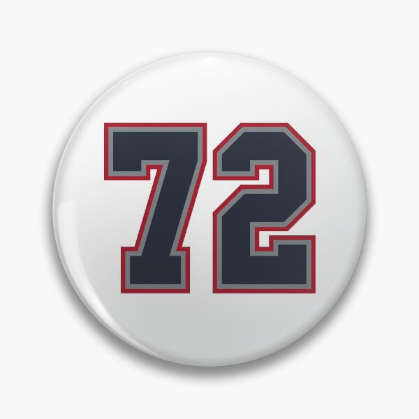 Item preview, 72 Navy Grey Red Sports Number Seventy-Two designed and sold by HelloFromAja.