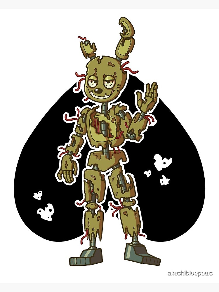 Into the Pit but it's Springtrap REMASTERED Art Board Print for