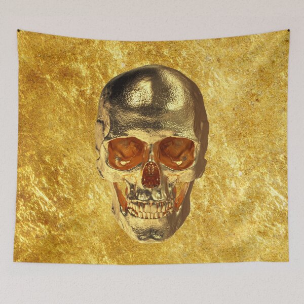 Item preview, Gold skull on gold background designed and sold by DotorEaon.