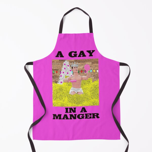 Item preview, A Gay In A Manger - Funny Gay Christmas Design! Queer Xmas! designed and sold by loveplasticpam.