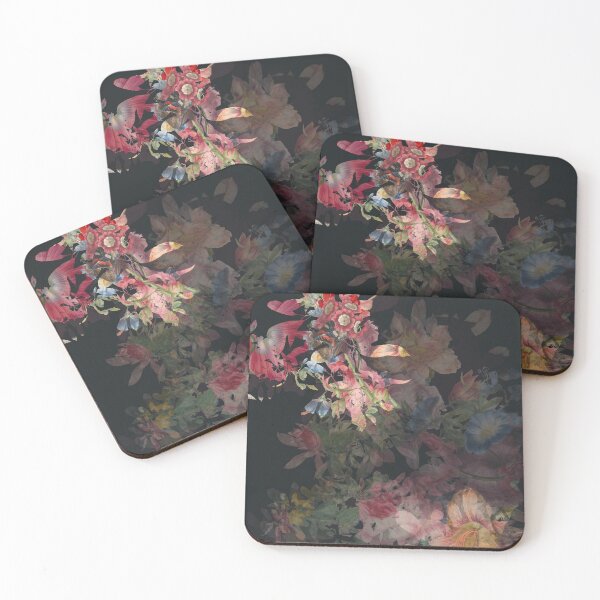 Item preview, Floral portrait on dark blackground designed and sold by FlaminiaBasso.