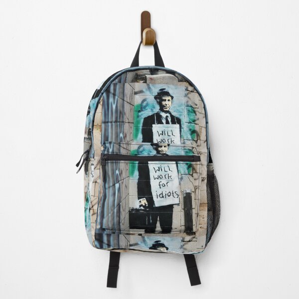 Item preview, Banksy Will Work For Idiots designed and sold by WE-ARE-BANKSY.