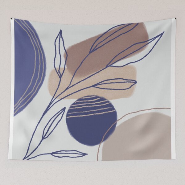 Item preview, Abstract Organic Shapes - Blue and Beige designed and sold by Cato99.