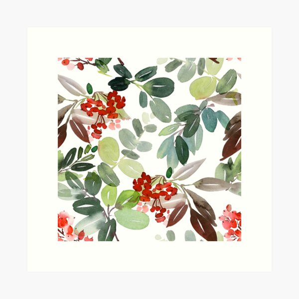 Item preview, Watercolour Rowan Berries designed and sold by coshe.