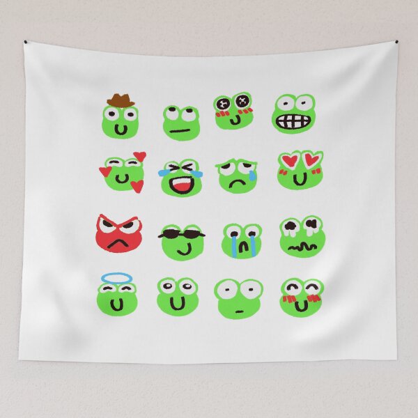 Item preview, Frog Emoji Doodles designed and sold by Aoife Céitinn Art.